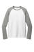 Allmade AL6009 Mens Colorblock Long Sleeve Crewneck T-Shirt Bright White/Aluminum Grey Flat Front