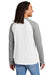 Allmade AL6009 Mens Colorblock Long Sleeve Crewneck T-Shirt Bright White/Aluminum Grey Model Back