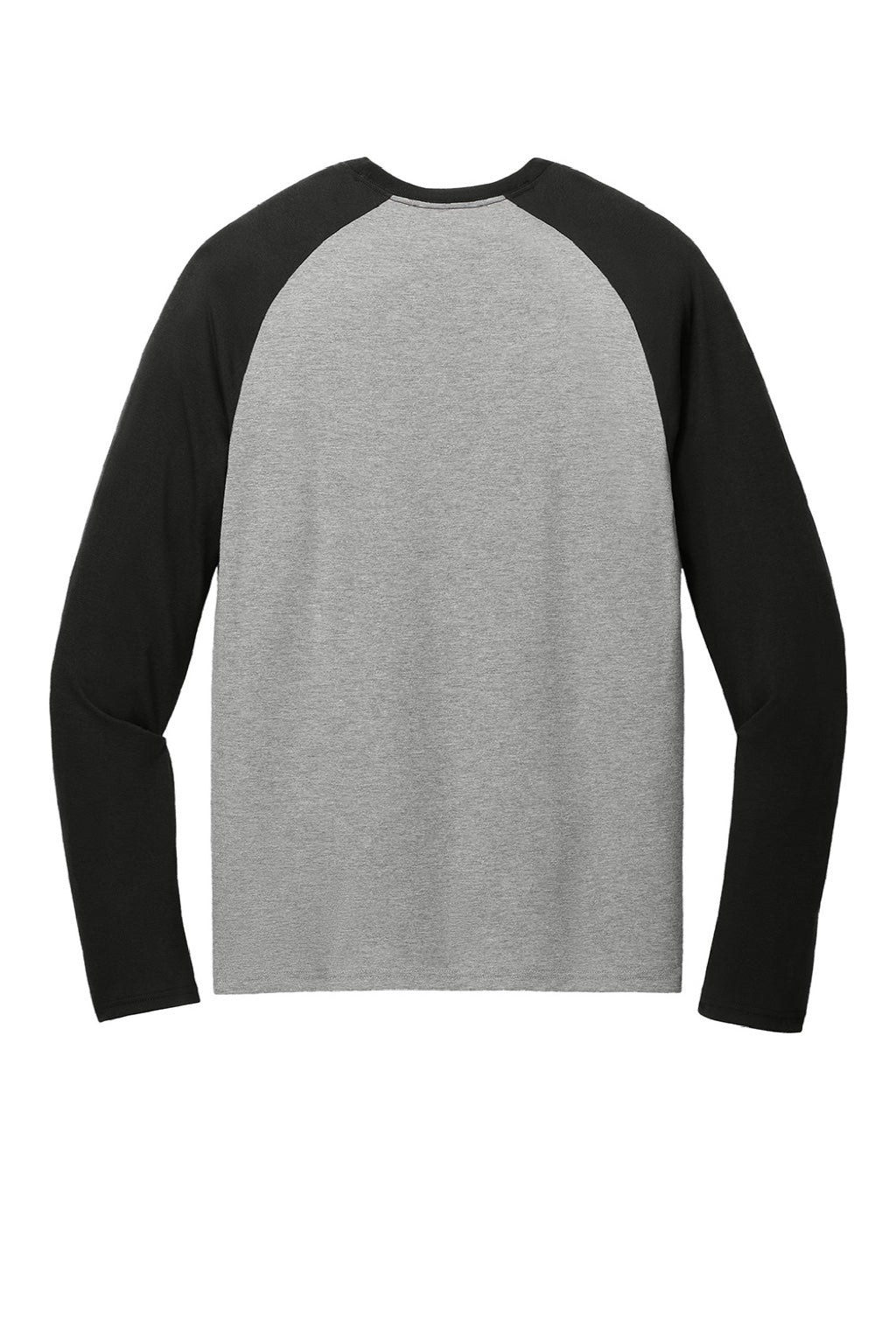 Allmade AL6009 Mens Colorblock Long Sleeve Crewneck T-Shirt Aluminum Grey/Deep Black Flat Back