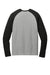 Allmade AL6009 Mens Colorblock Long Sleeve Crewneck T-Shirt Aluminum Grey/Deep Black Flat Back