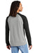 Allmade AL6009 Mens Colorblock Long Sleeve Crewneck T-Shirt Aluminum Grey/Deep Black Model Back