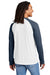 Allmade AL6009 Mens Colorblock Long Sleeve Crewneck T-Shirt Bright White/Rebel Blue Model Back