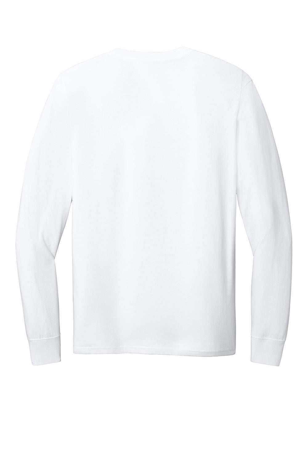 AllMade AL6104 Mens Long Sleeve Crewneck T-Shirt Bright White Flat Back