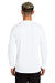 AllMade AL6104 Mens Long Sleeve Crewneck T-Shirt Bright White Model Back