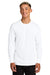 AllMade AL6104 Mens Long Sleeve Crewneck T-Shirt Bright White Model Front