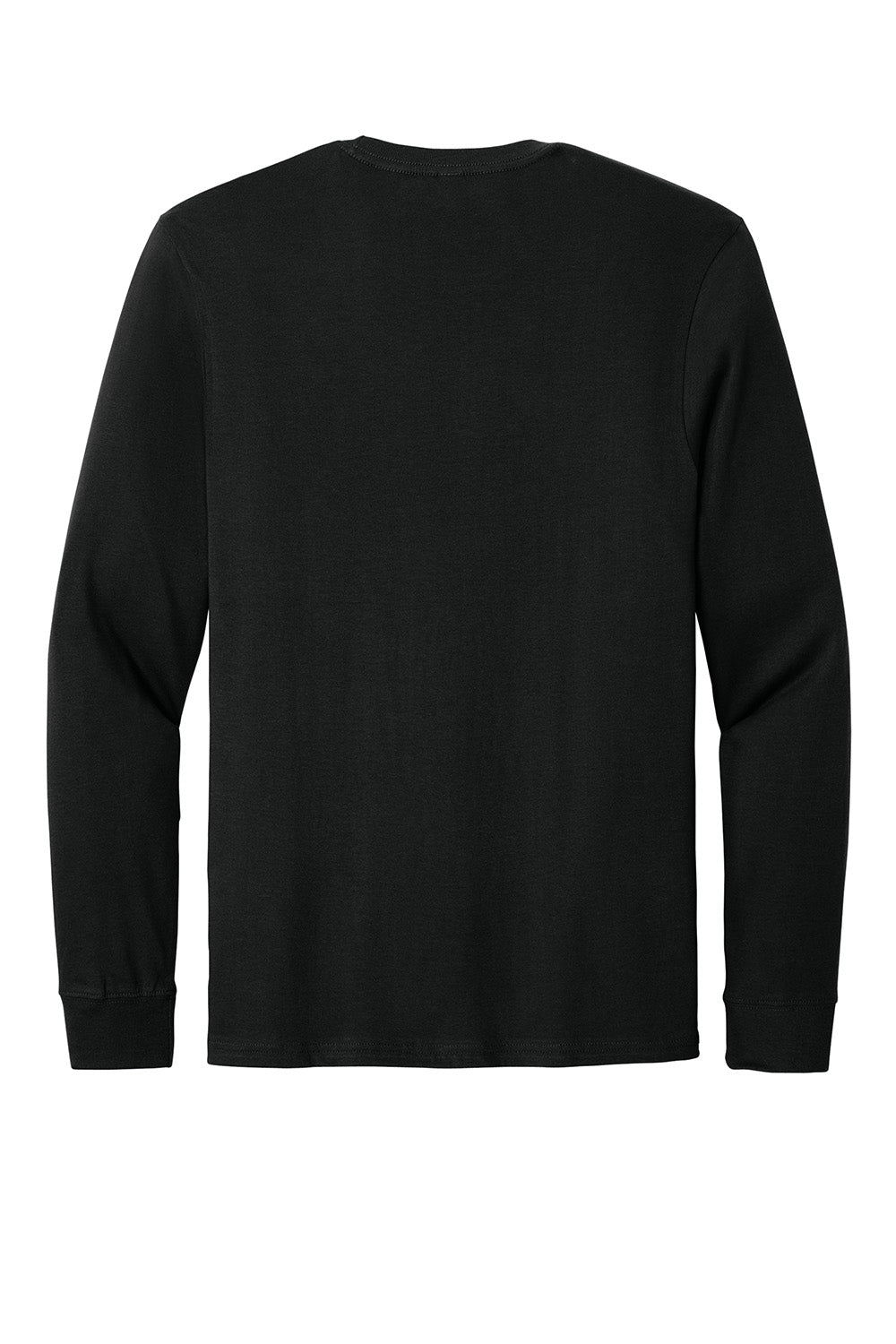 AllMade AL6104 Mens Long Sleeve Crewneck T-Shirt Deep Black Flat Back