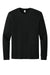 AllMade AL6104 Mens Long Sleeve Crewneck T-Shirt Deep Black Flat Front