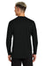 AllMade AL6104 Mens Long Sleeve Crewneck T-Shirt Deep Black Model Back