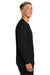 AllMade AL6104 Mens Long Sleeve Crewneck T-Shirt Deep Black Model Side