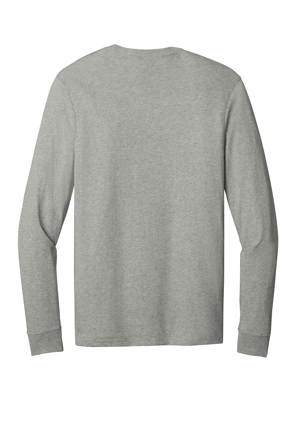 AllMade AL6104 Mens Long Sleeve Crewneck T-Shirt Heather Granite Grey Flat Back