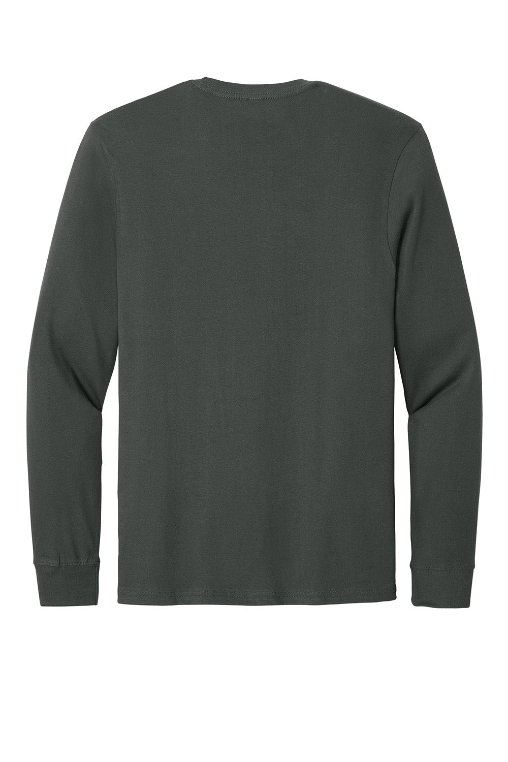 AllMade AL6104 Mens Long Sleeve Crewneck T-Shirt Terrain Grey Flat Back