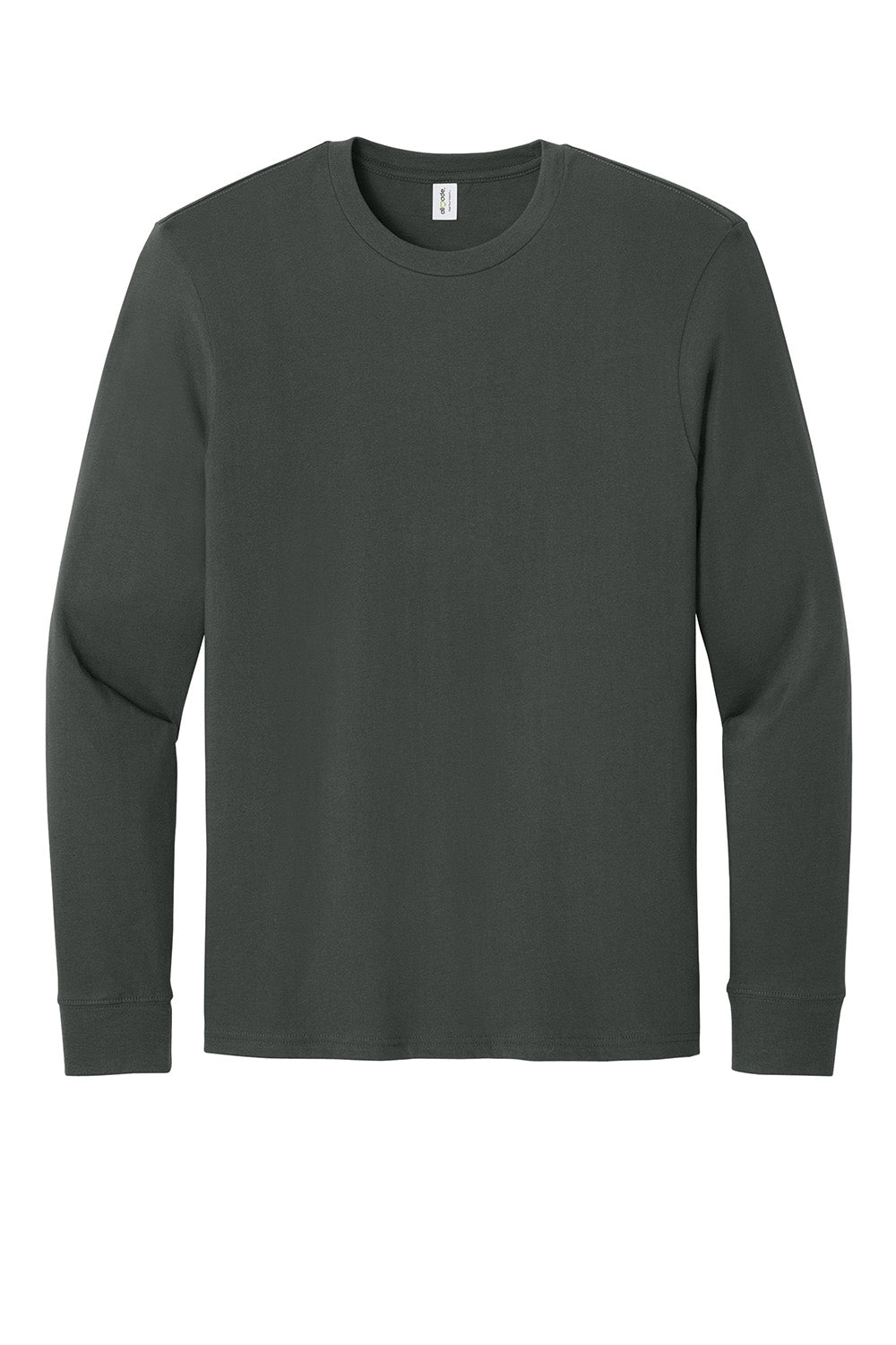 AllMade AL6104 Mens Long Sleeve Crewneck T-Shirt Terrain Grey Flat Front