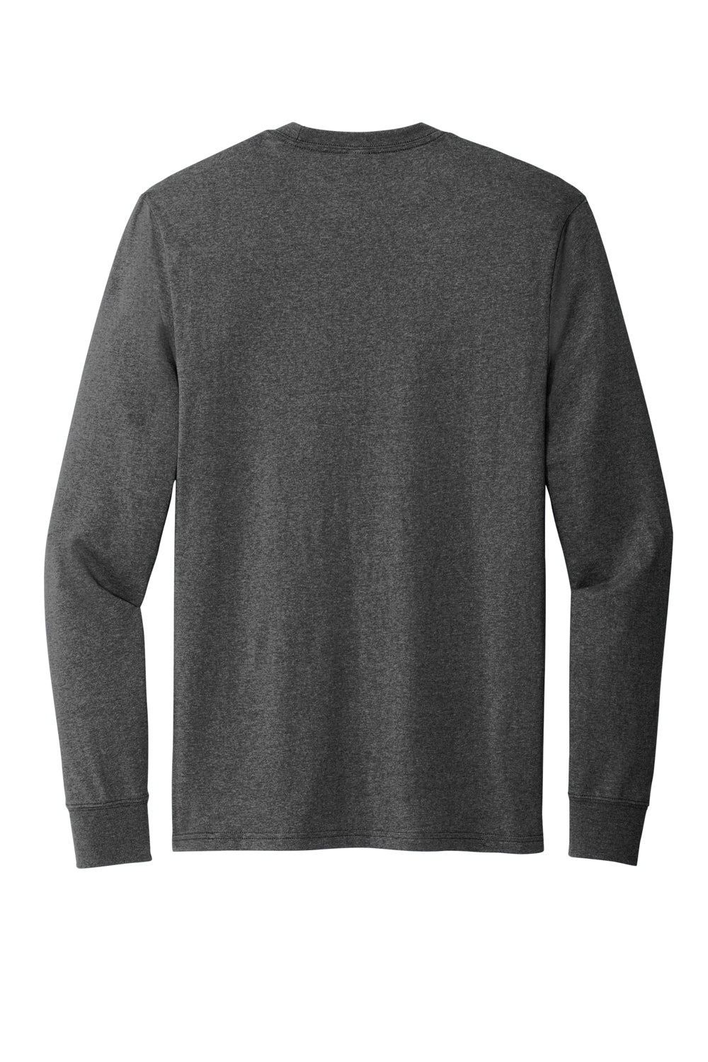 Allmade AL6204 Mens Recycled Long Sleeve Crewneck T-Shirt Heather Charcoal Grey Flat Back