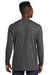 Allmade AL6204 Mens Recycled Long Sleeve Crewneck T-Shirt Heather Charcoal Grey Model Back