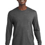 Allmade Mens Recycled Long Sleeve Crewneck T-Shirt - Heather Charcoal Grey