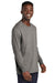 Allmade AL6204 Mens Recycled Long Sleeve Crewneck T-Shirt Heather Remade Grey Model 3Q