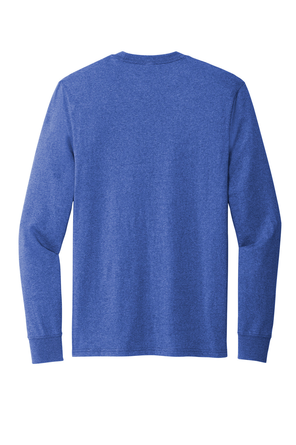 Allmade AL6204 Mens Recycled Long Sleeve Crewneck T-Shirt Heather Royal Blue Flat Back