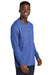 Allmade AL6204 Mens Recycled Long Sleeve Crewneck T-Shirt Heather Royal Blue Model 3Q