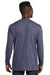 Allmade AL6204 Mens Recycled Long Sleeve Crewneck T-Shirt Heather Navy Blue Model Back