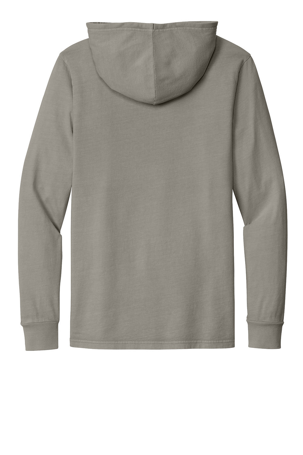 Allmade AL6305 Mens Mineral Dye Long Sleeve Hooded T-Shirt Hoodie Driftwood Grey Flat Back
