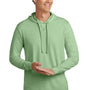 Allmade Mens Mineral Dye Long Sleeve Hooded T-Shirt Hoodie - Lichen Green