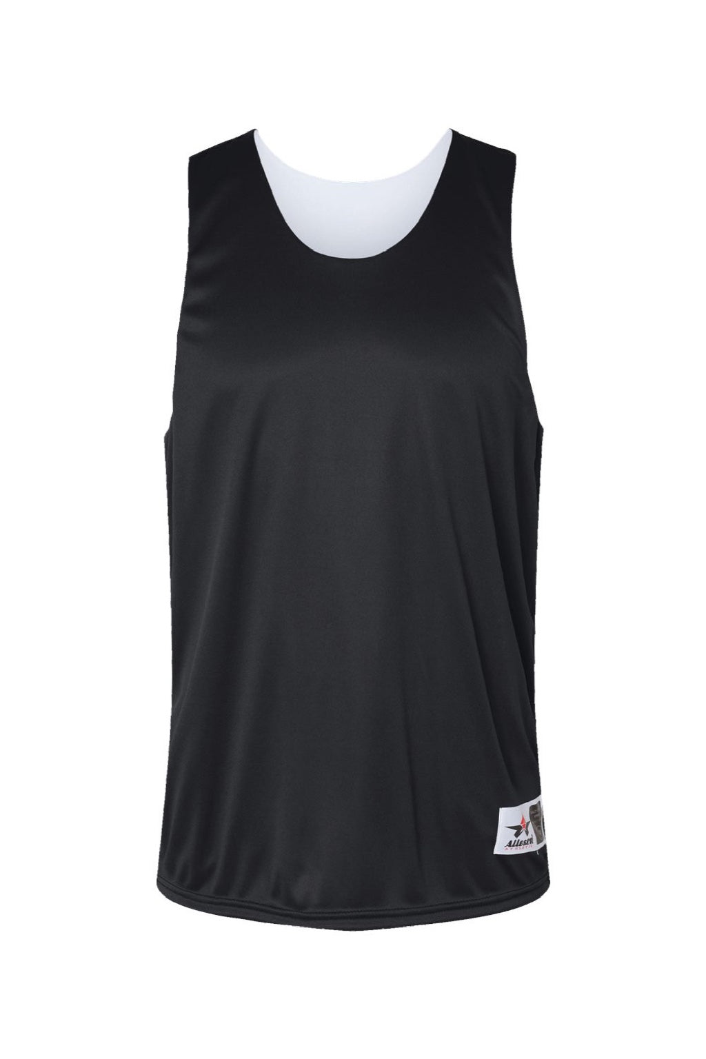 Alleson Athletic 506CR Mens Reversible Tank Top Black/White Flat Front
