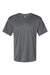 Alleson Athletic 7930 Mens B-Core Placket Short Sleeve Jersey Graphite Grey Flat Front
