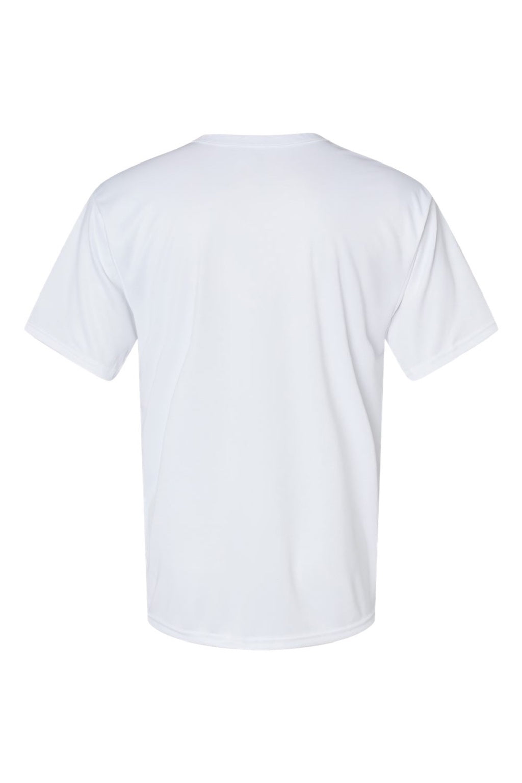 Alleson Athletic 7930 Mens B-Core Placket Short Sleeve Jersey White Flat Back