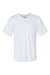 Alleson Athletic 7930 Mens B-Core Placket Short Sleeve Jersey White Flat Front