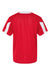 Alleson Athletic 7976 Mens Striker Placket Short Sleeve Jersey Red/White Flat Back