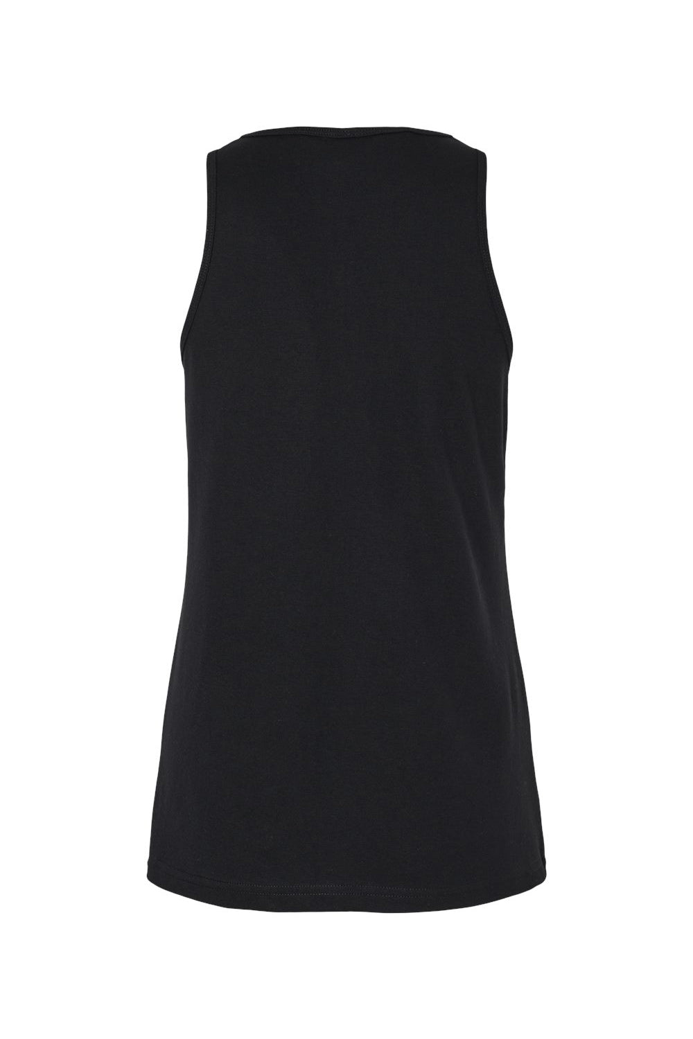 American Apparel 101CVC Womens CVC Racerneck Tank Top Black Flat Back