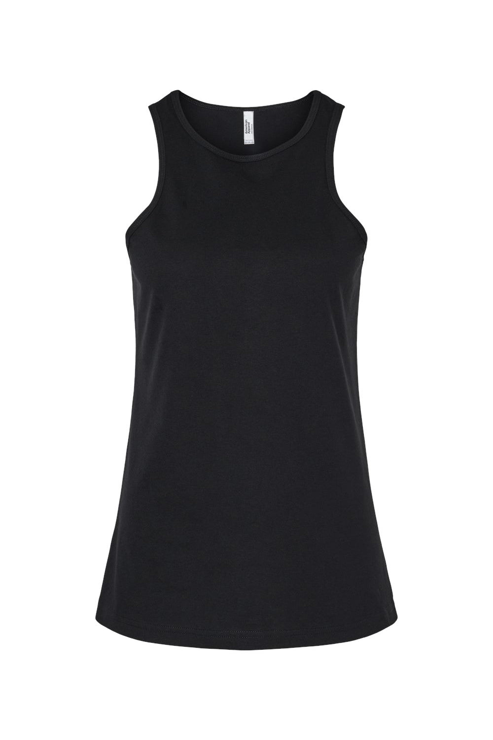 American Apparel 101CVC Womens CVC Racerneck Tank Top Black Flat Front