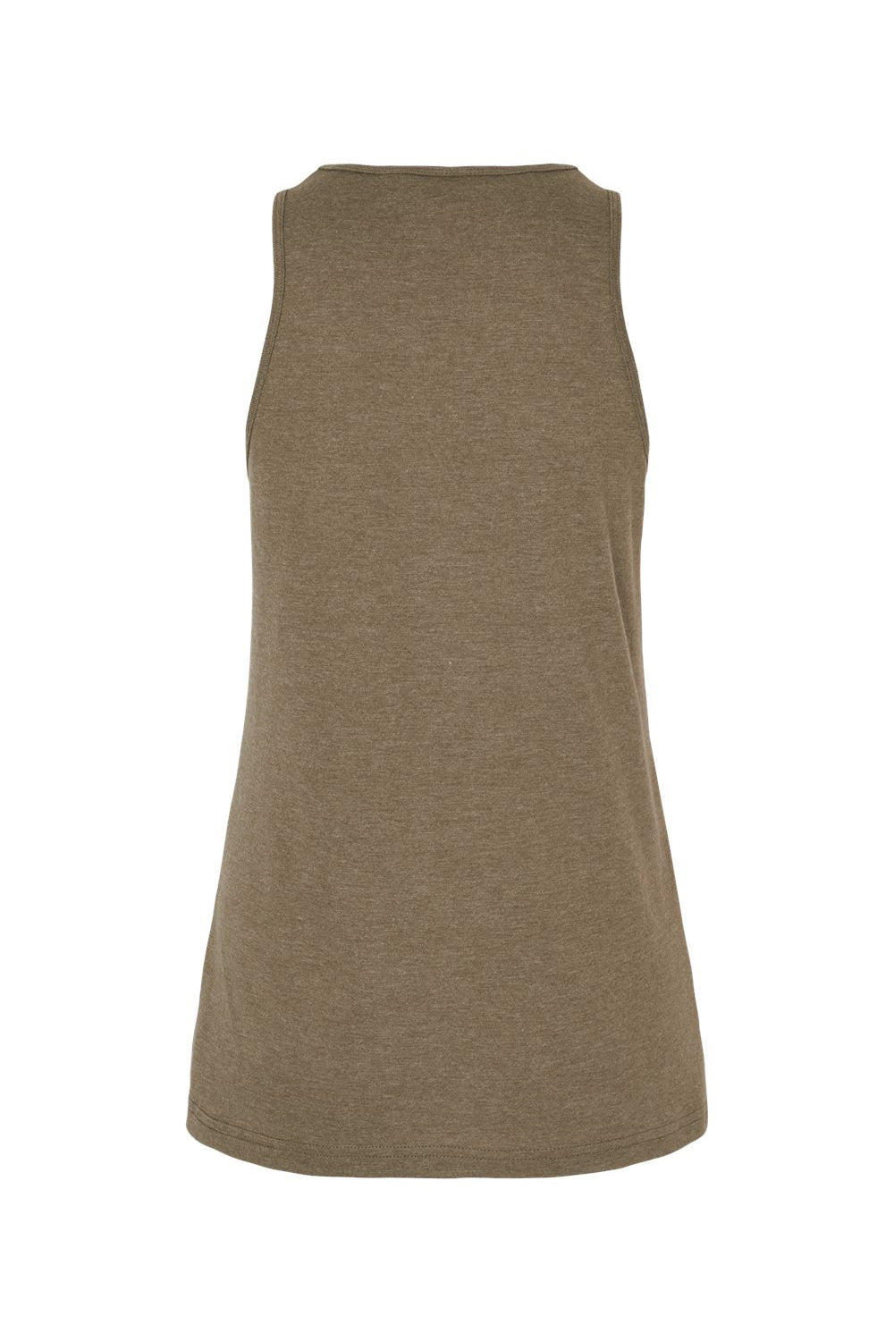 American Apparel 101CVC Womens CVC Racerneck Tank Top Heather Army Brown Flat Back