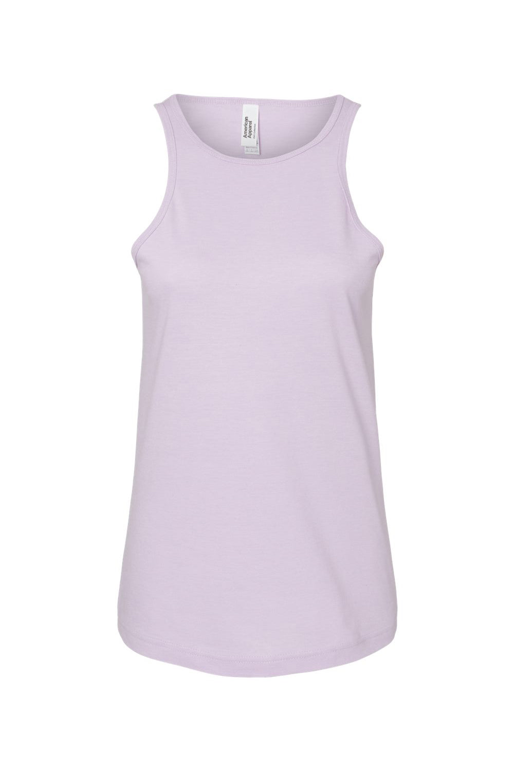 American Apparel 101CVC Womens CVC Racerneck Tank Top Heather Lilac Purple Flat Front