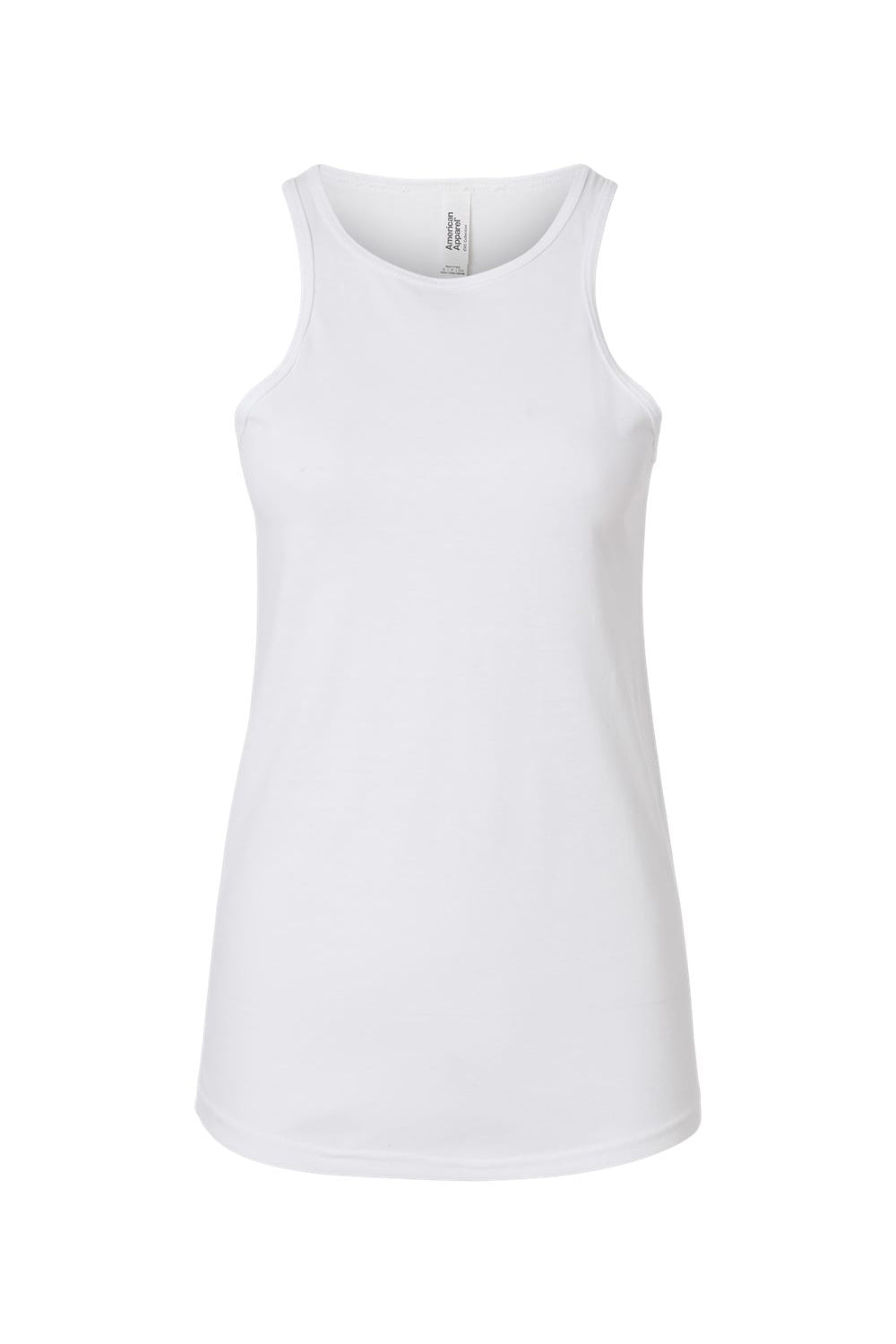 American Apparel 101CVC Womens CVC Racerneck Tank Top White Flat Front