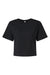 American Apparel 102 Womens Fine Jersey Boxy Short Sleeve Crewneck T-Shirt Black Flat Front