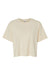 American Apparel 102 Womens Fine Jersey Boxy Short Sleeve Crewneck T-Shirt Cream Flat Front