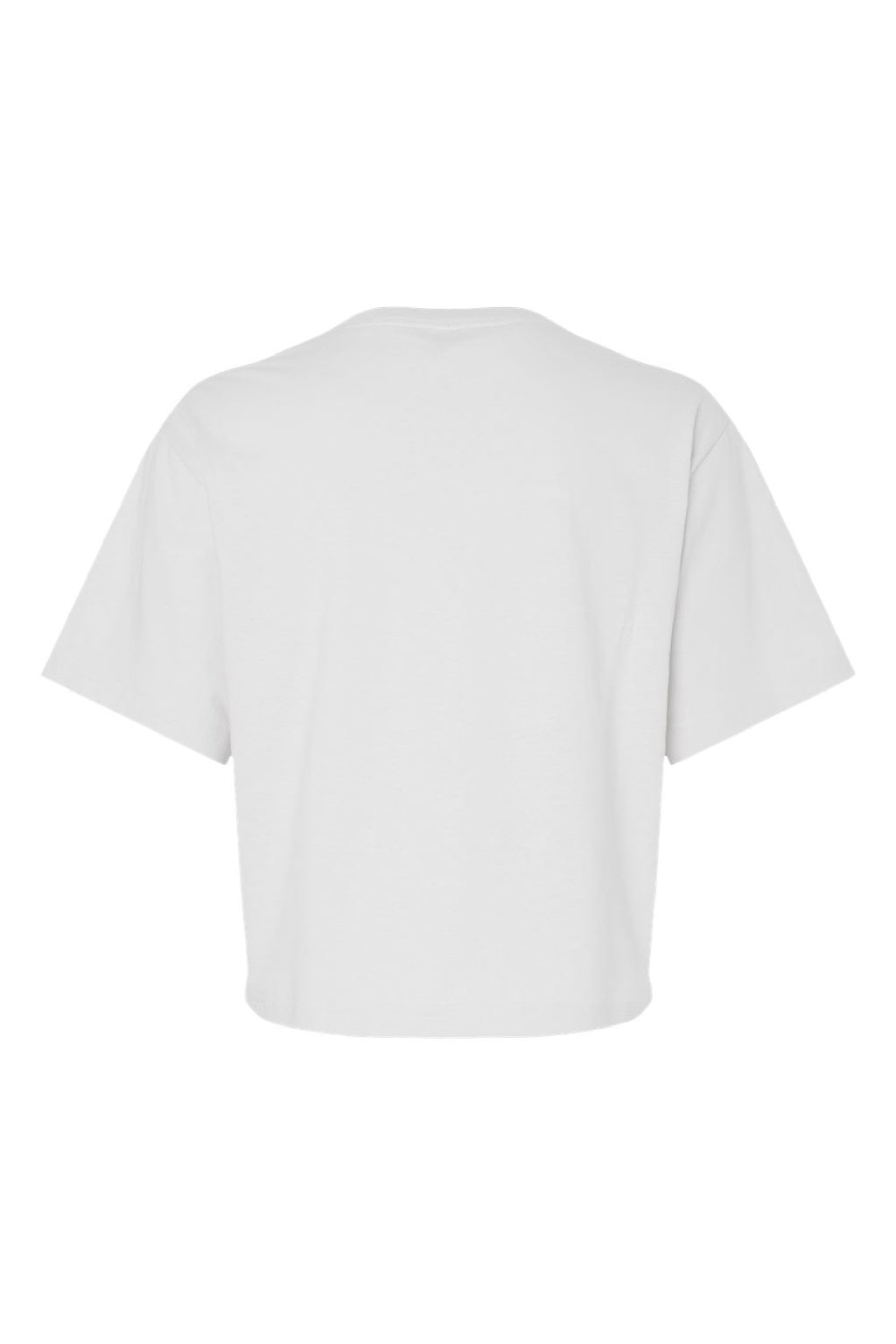 American Apparel 102 Womens Fine Jersey Boxy Short Sleeve Crewneck T-Shirt White Flat Back