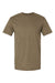 American Apparel 2001CVC Mens CVC Short Sleeve Crewneck T-Shirt Heather Army Brown Flat Front