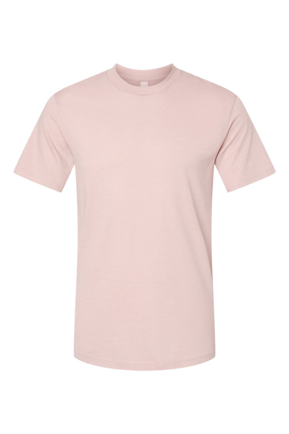 American Apparel 2001CVC Mens CVC Short Sleeve Crewneck T-Shirt Heather Blush Pink Flat Front