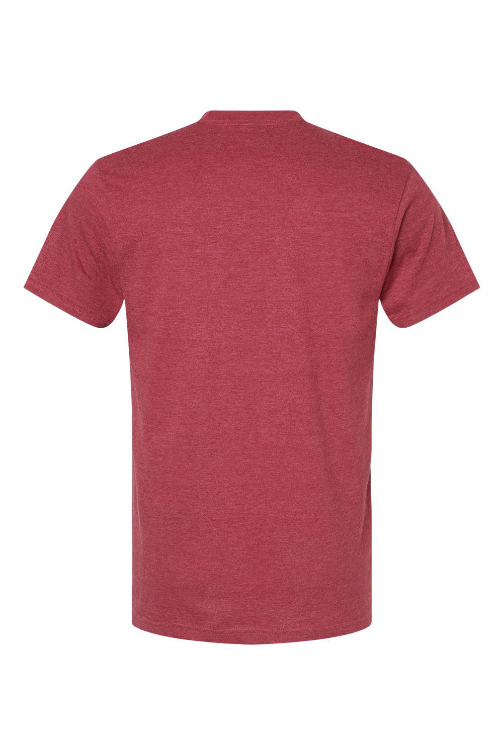 American Apparel 2001CVC Mens CVC Short Sleeve Crewneck T-Shirt Heather Cardinal Red Flat Back