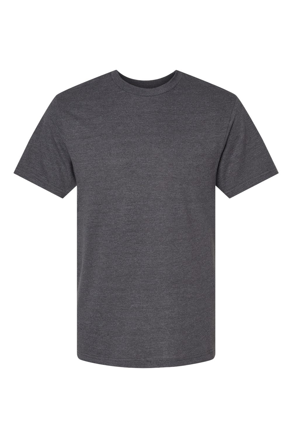 American Apparel 2001CVC Mens CVC Short Sleeve Crewneck T-Shirt Heather Charcoal Grey Flat Front