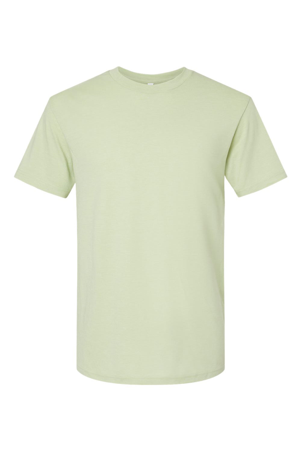 American Apparel 2001CVC Mens CVC Short Sleeve Crewneck T-Shirt Heather Cucumber Green Flat Front