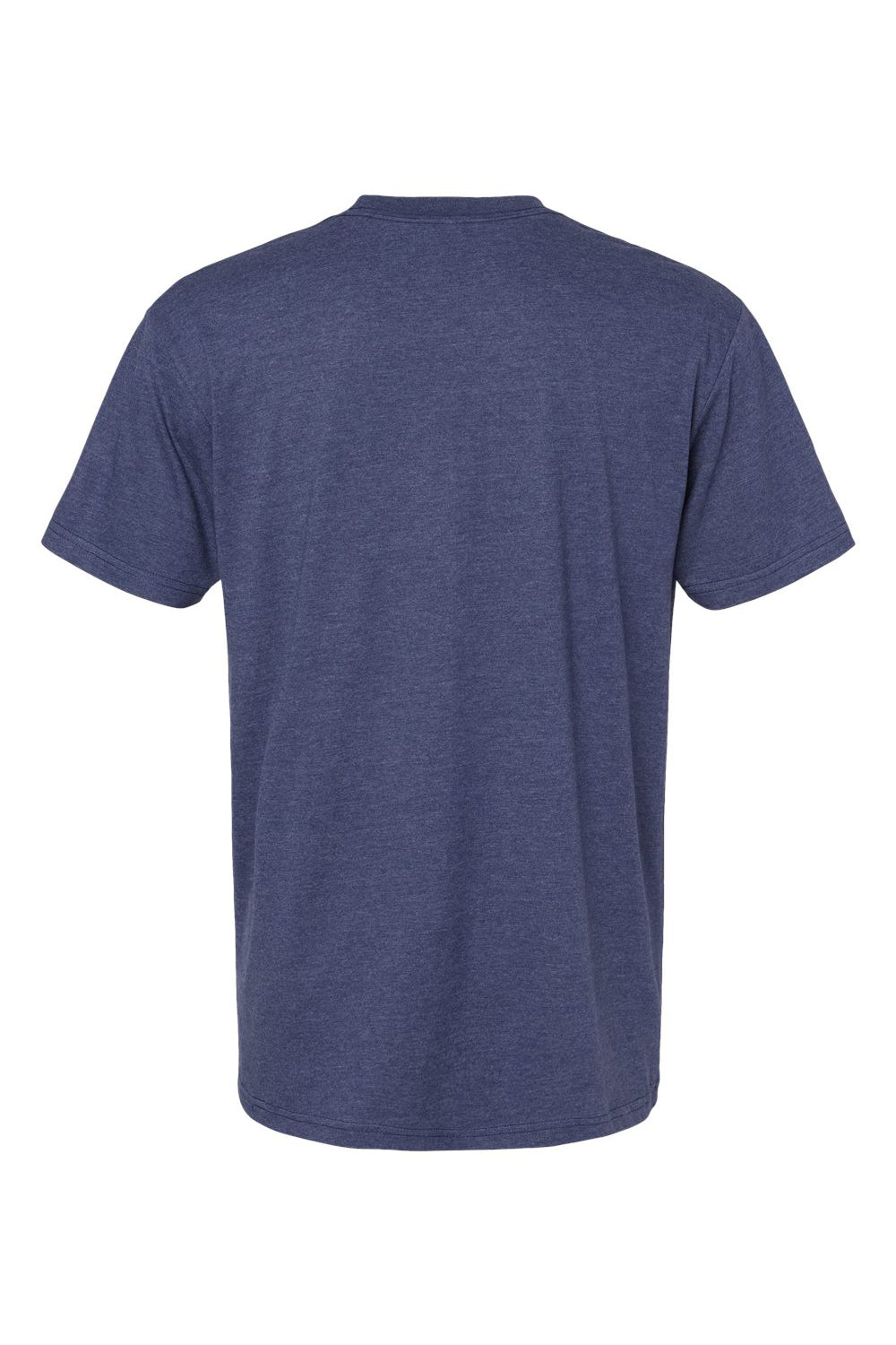 American Apparel 2001CVC Mens CVC Short Sleeve Crewneck T-Shirt Heather Indigo Blue Flat Back