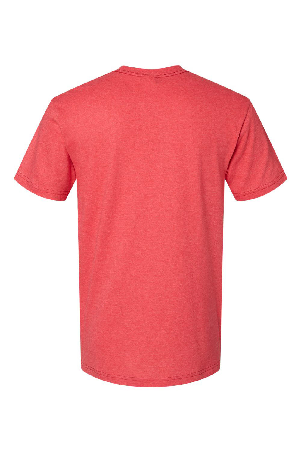 American Apparel 2001CVC Mens CVC Short Sleeve Crewneck T-Shirt Heather Red Flat Back