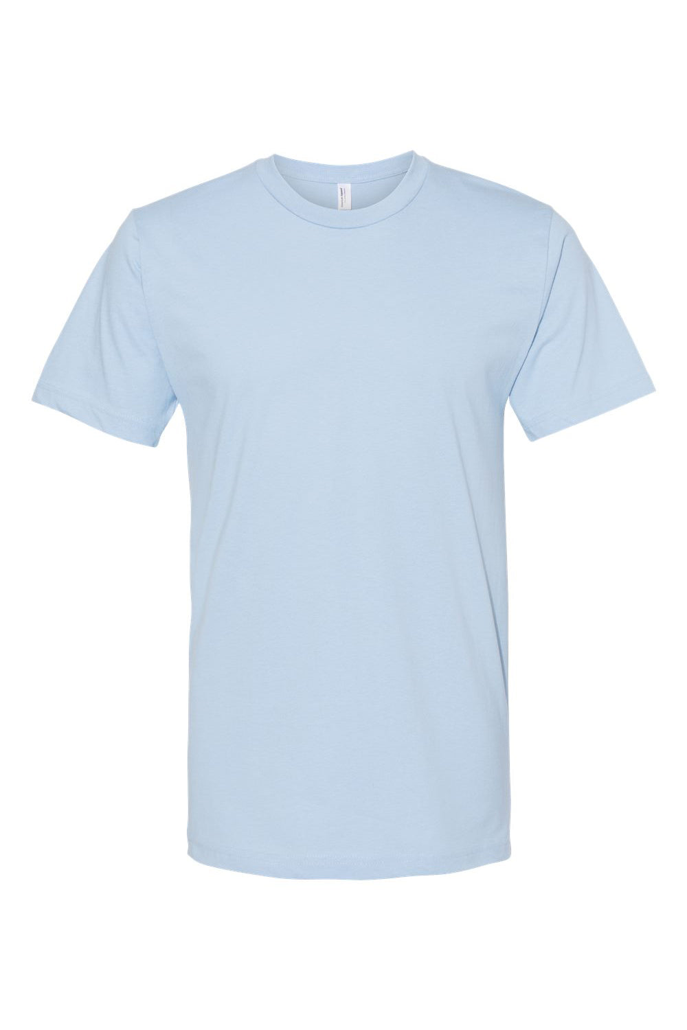 American Apparel 2001 Mens Fine Jersey Short Sleeve Crewneck T-Shirt Powder Blue Flat Front