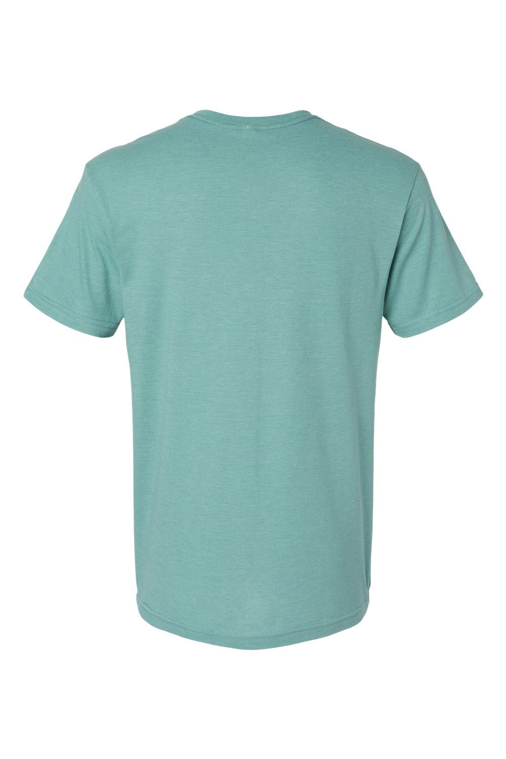 American Apparel 2006CVC Mens CVC Short Sleeve V-Neck T-Shirt Heather Arctic Blue Flat Back
