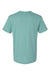 American Apparel 2006CVC Mens CVC Short Sleeve V-Neck T-Shirt Heather Arctic Blue Flat Back
