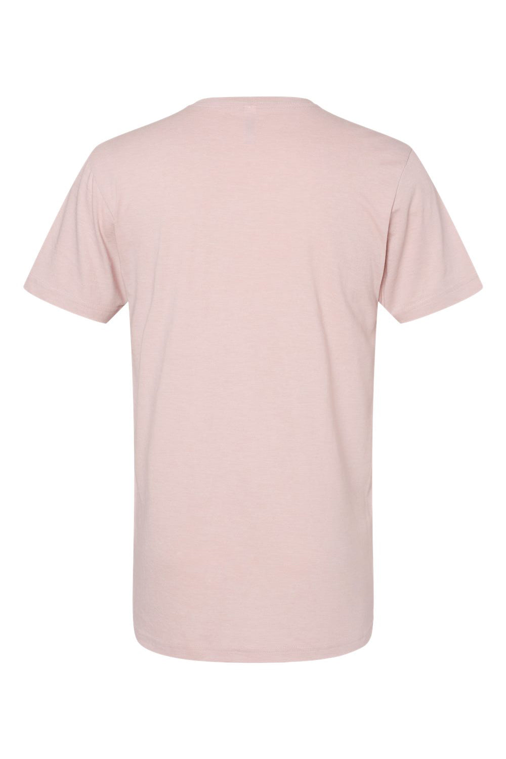 American Apparel 2006CVC Mens CVC Short Sleeve V-Neck T-Shirt Heather Blush Pink Flat Back