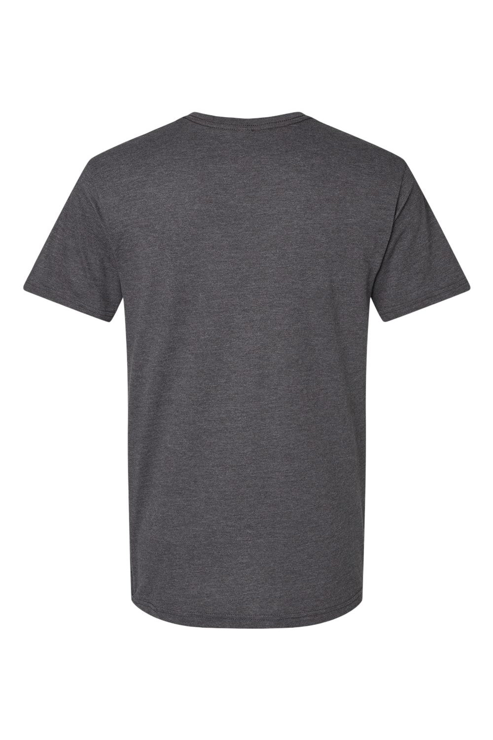 American Apparel 2006CVC Mens CVC Short Sleeve V-Neck T-Shirt Heather Charcoal Grey Flat Back